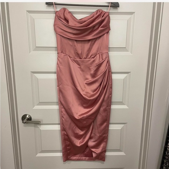 Bardot Jamila Corset Dress In Dusty Rose - Picture 3 of 8